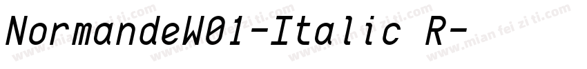 NormandeW01-Italic R字体转换